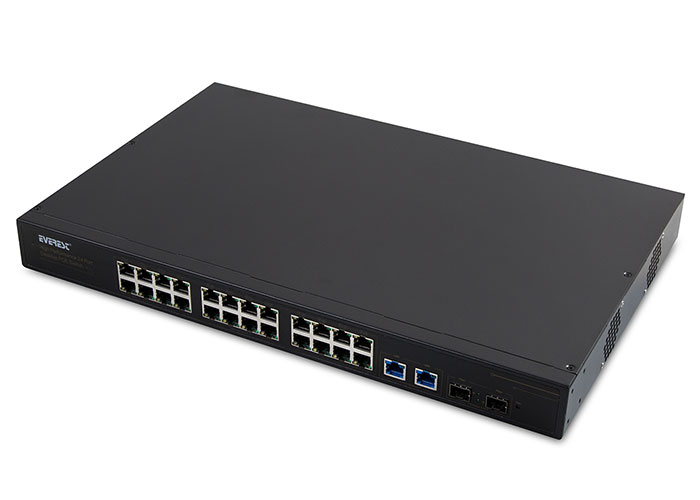 EVEREST-ESW-2426PA-300 EVEREST ESW-2426PA-300 24+2 PORT IEEE802.3AF/AT 2GE*SPF 2GE*UPLI