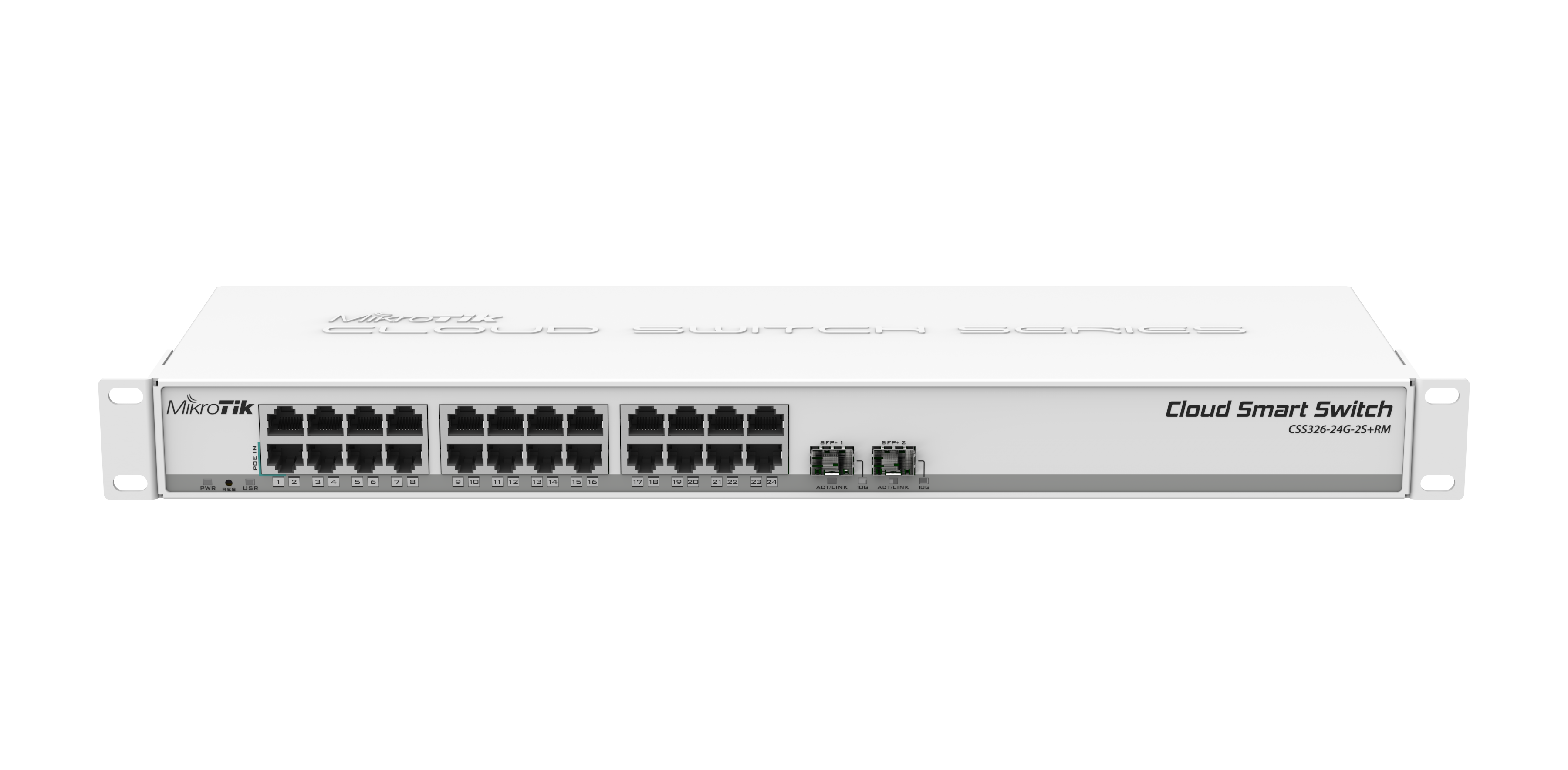 CSS326-24G-2SplusRM CSS326-24G-2S+RM Cloud Smart Switch - SwOS 24 Port Gigabit Eth - 2 SFP+ 10Gbit Port 