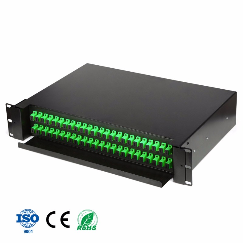 FBR-RACK-48-SC-APC-FULL FIBER RACK TIPI 48 CORE SC APC - 2 KASETLI ODF - HAZIR